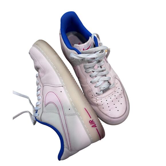 Nike Air Force 1 Low Pink Red Blue DH0928-800 Women’s Size 8.5 Rare Colorway - Picture 1 of 9